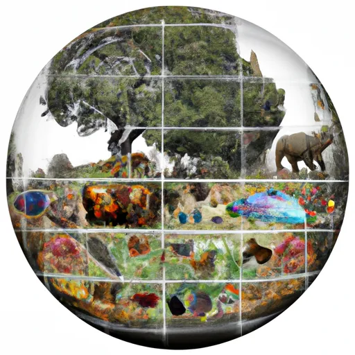 Illustrazione concettuale della crisi ambientale con connessioni tra clima e biodiversità.