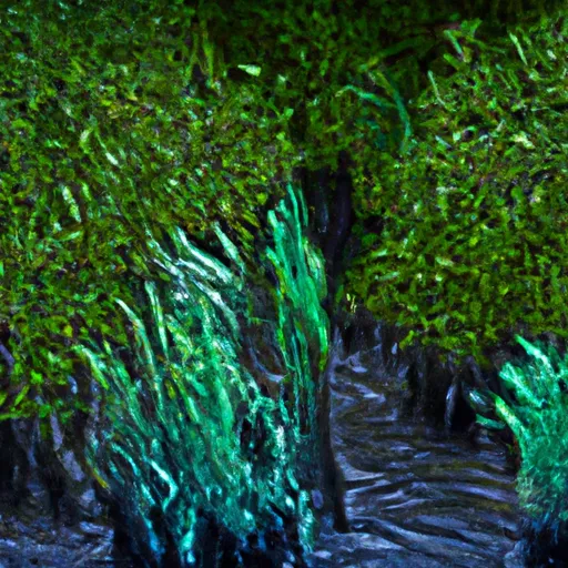 Mangrovie che contrastano l'inquinamento marino.