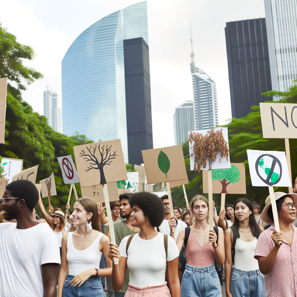 proteste pacifiche contro attività dannose per la natura