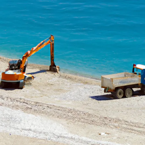 Spiaggia incontaminata con mare cristallino e cielo azzurro.