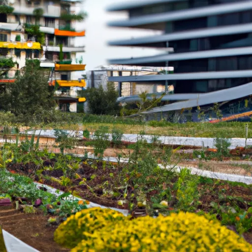 Illustrazione dell'urban farming come soluzione sostenibile per il futuro.