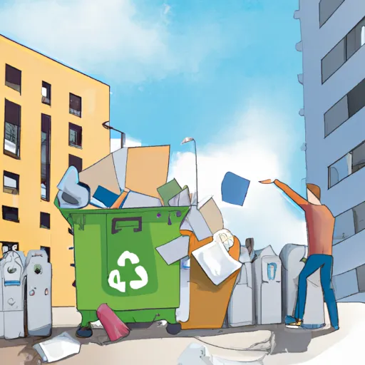 Illustrazione di un mondo senza sprechi e con riciclo